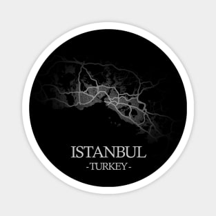 Istanbul City Map - Turkey Cartography Magnet